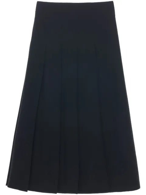 Studio Nicholson pleated asymmetric skirt Black FUSESNW1597