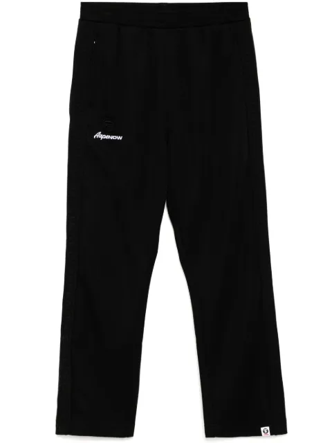 AAPE BY *A BATHING APE® moonface-logo track pants Black AAPPTMB674XXO