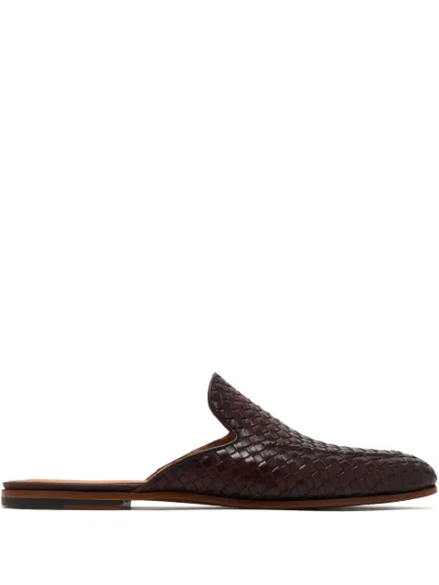Magnanni woven leather slippers Brown 24658