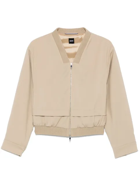 BOSS layered-effect jacket Neutrals 50531883