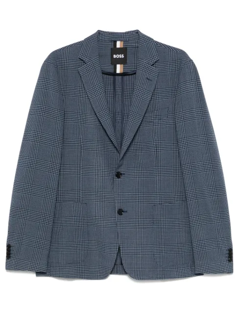 BOSS Prince-of-Wales-check blazer Blue 50535015