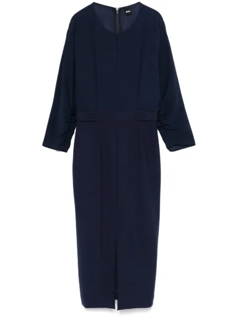 BOSS button-tab midi dress Blue 50531895
