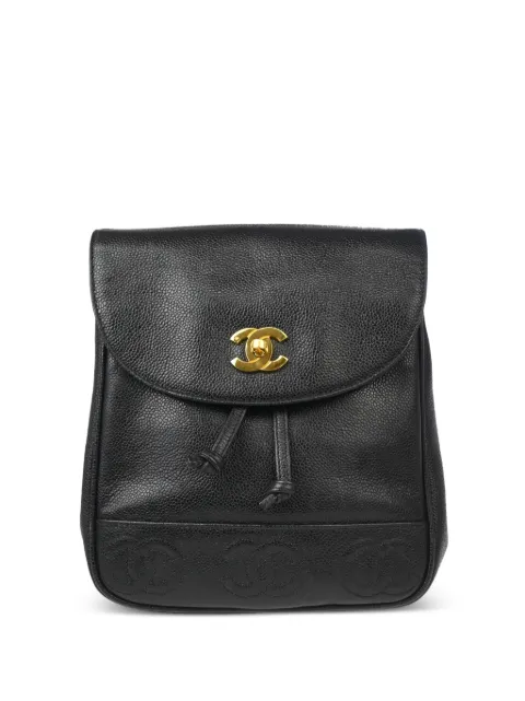 CHANEL Pre-Owned 1997 Triple CC backpack Black 4099261