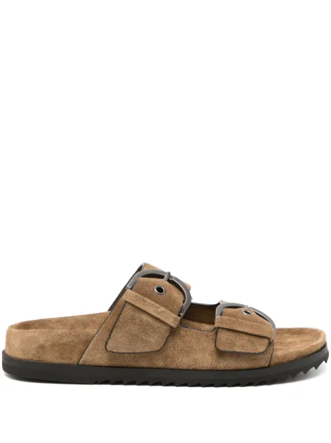James Perse suede buckle sandals Brown SWTSU8427
