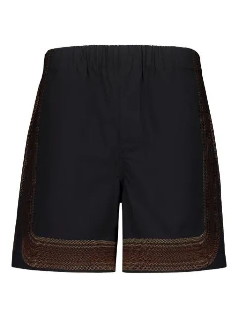 COMMAS embroidered-detail elasticated-waistband shorts Black S009E