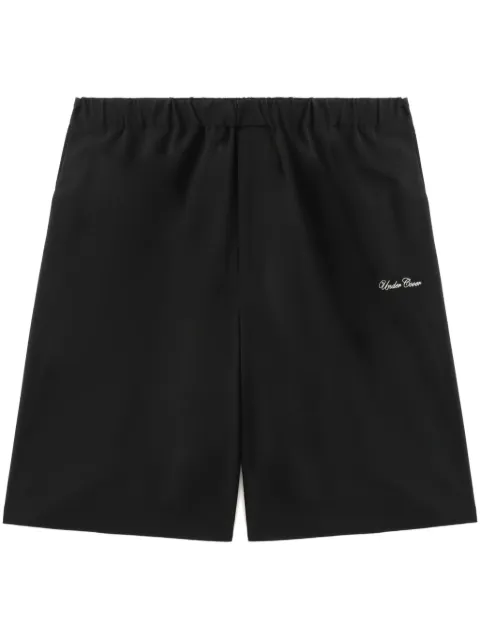 Undercover text-print shorts Black UP1E45072