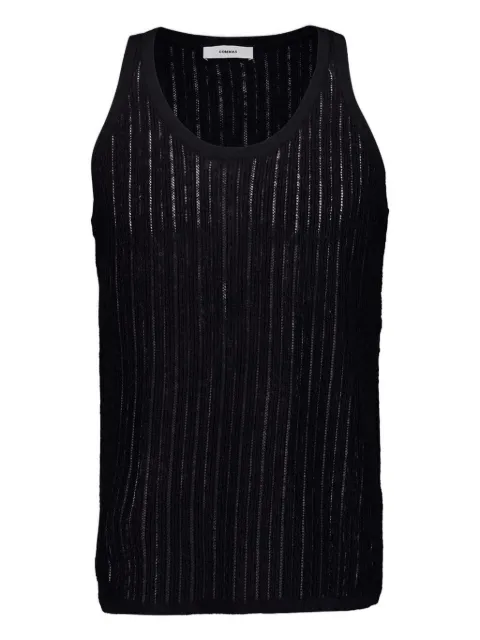 COMMAS pointelle knit tank Black K060