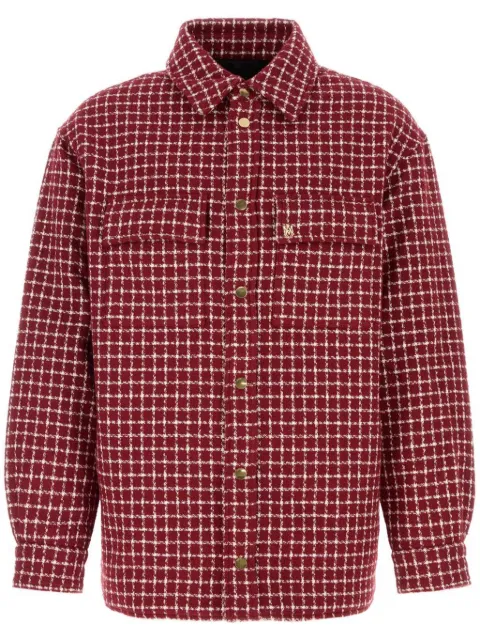 AMIRI bouclé shirt jacket Red AMSTOS1022