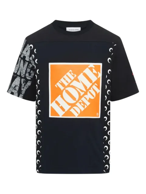 Marine Serre Upcycled graphic T-shirts regular fit T-shirt Black MTT093AUJER0003BK99