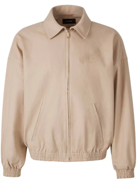Willy Chavarria Kendrick logo-embroidered bomber jacket Brown WCJKT0024