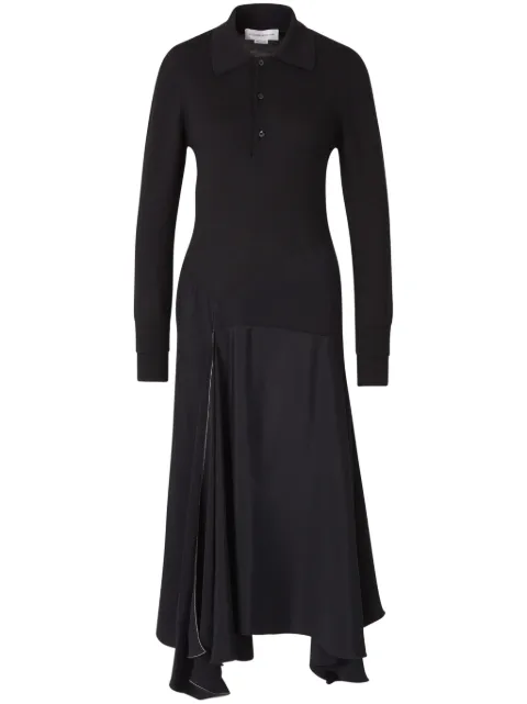 Victoria Beckham Henley midi dress Black 1324WDR005730AVISCOSECREPE