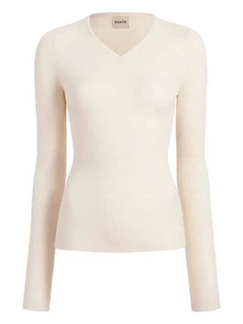 KHAITE v-neck sweater White 9699511183