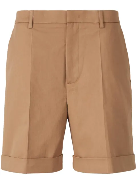 Valentino Garavani cotton shorts Brown VRDE25ALS