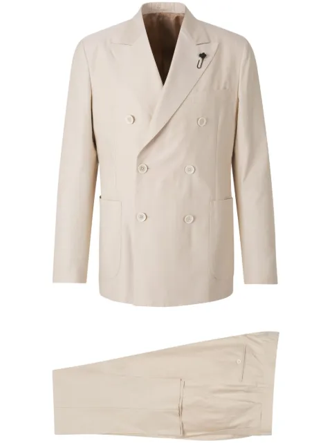 Lardini double-breasted suit Neutrals EQ454AEEQSK62429