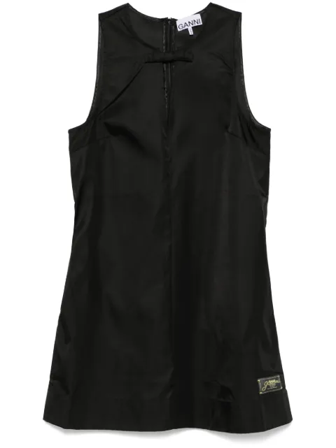 GANNI bow-detail mini dress Black W0472