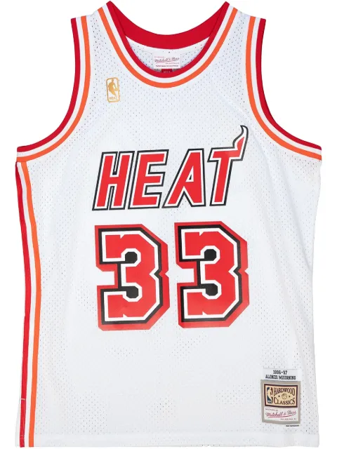 Mitchell & Ness 1996/97 Hardwood Classics Alonzo Mourning Miami Heat "White" swingman jersey White SMJY3376MHE96AMOWHIT
