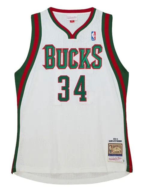 Mitchell & Ness Bucks 2013 Giannis Antetokounmpo jersey White AJY45681MBU13GANWHIT