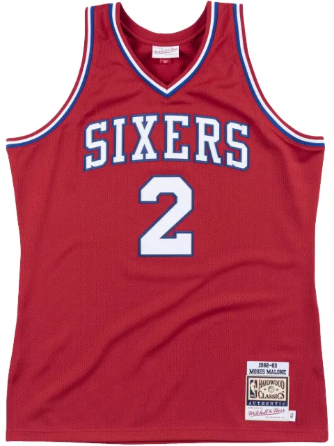 Mitchell & Ness Authentic "79ers 1982 Moses Malone" jersey Red AJY4LG19019P76SCAR82MML