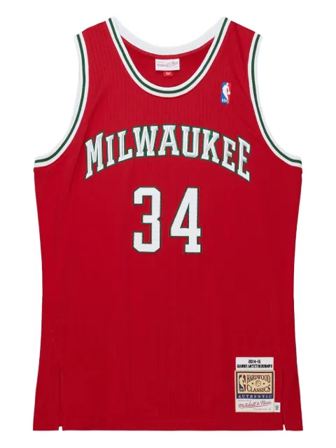 Mitchell & Ness NBA Milwaukee Bucks 2014 Giannis Antetokounmpo jersey Red AJY46181MBU14GANRED1
