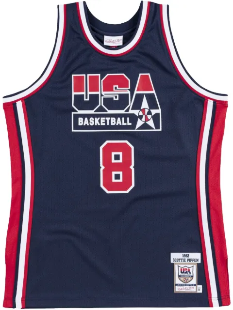 Mitchell & Ness Authentic "Team USA 1992 Scottie Pippen" jersey Blue AJY4CP18001USANAVY92SPI