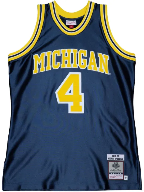 Mitchell & Ness 1991/92 Chris Webber Michigan Wolverines Alumni Authentic jersey Blue AJY54243UMI91CWEASBL