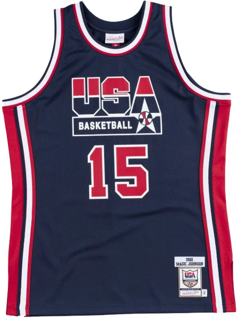 Mitchell & Ness Authentic "Team USA 1992 Magic Johnson" jersey Blue AJY4GS18413USANAVY92EJH