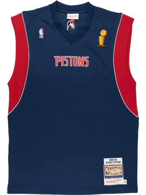 Mitchell & Ness 2003/2004 Detroit Pistons top Blue ASSH6321DPI03PPPNAVY