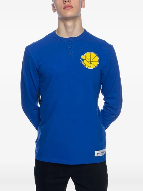 Mitchell & Ness henley basketball-logo T-shirt Blue BA281HAB2JZ1