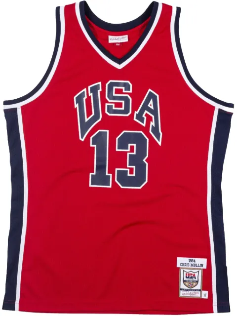 Mitchell & Ness 1984 Chris Mullin USA Basketball "University Red" authentic jersey Red AJY4AC19079USASCAR84CMU
