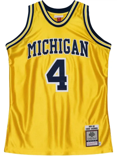 Mitchell & Ness 1991/92 Chris Webber Michigan Wolverines Swingman jersey Yellow AJY54492UMI91CWE