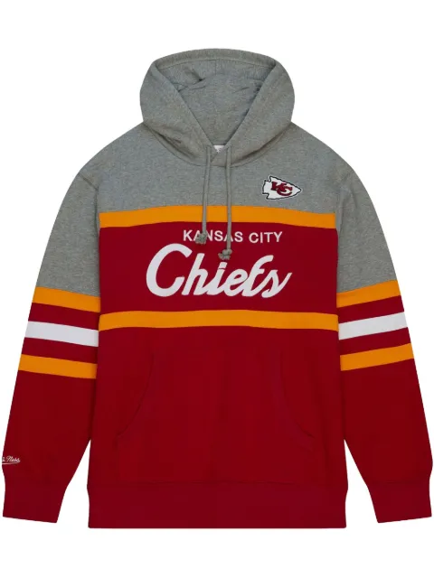 Mitchell & Ness NFL Head Coach Chiefs "Grey/Red" hoodie Red FPHD6293KCCYYPPPGYRD