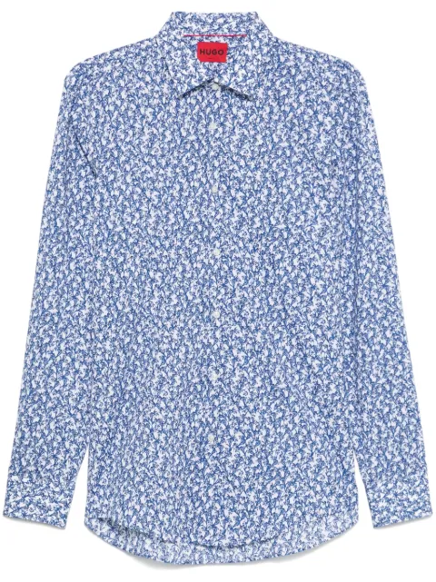 HUGO printed cotton shirt Blue 50534068