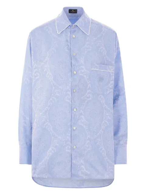 ETRO paisley-print pajama top Blue WRIA002899TJ562