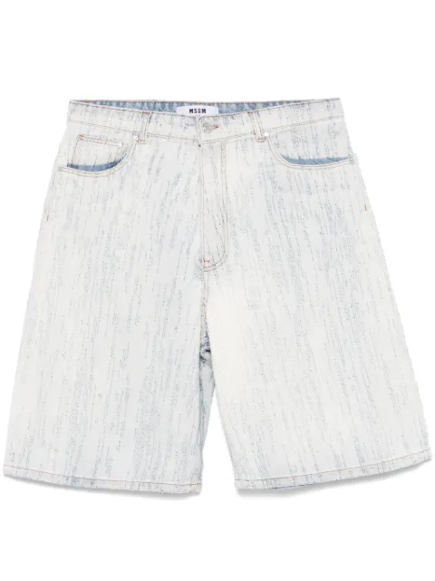 MSGM denim bermuda shorts White 3840MB231257085