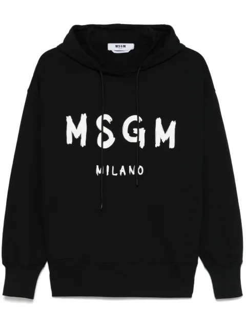 MSGM logo-print hoodie Black 2000MDM515300000