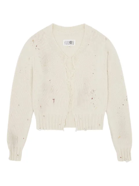 MM6 Maison Margiela distressed jacket White S62HP0027M13123
