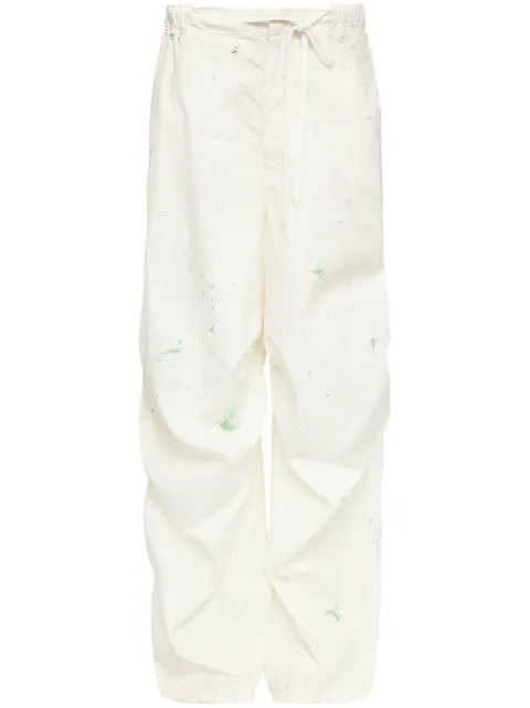 MM6 Maison Margiela paint-splatter trousers White S62KB0240M35458