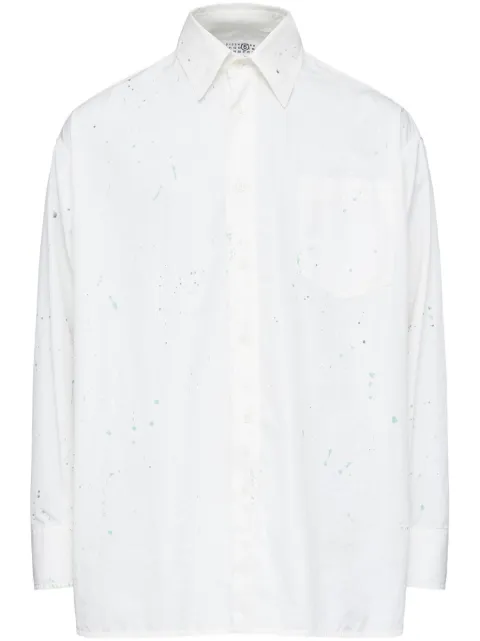 MM6 Maison Margiela paint-splatter shirt White SH2DT0022M35458