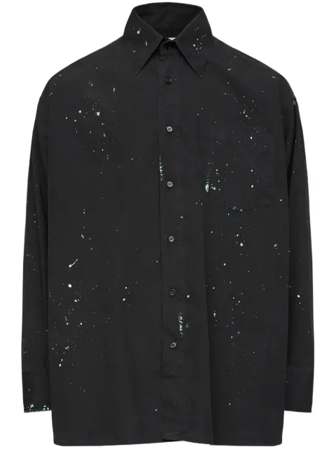 MM6 Maison Margiela paint-splatter shirt Black SH2DT0022M35458