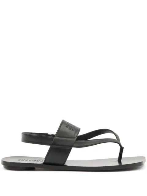 MM6 Maison Margiela logo-debossed leather sandals Black S66WP0108P3628