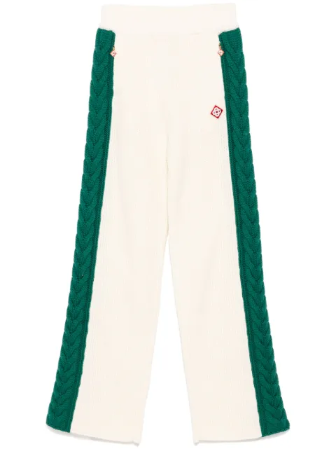 Casablanca cable-knit trousers White WPS25KW82301