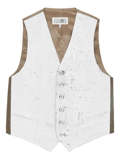 MM6 Maison Margiela button-up waistcoat White SH2FB0008M35437