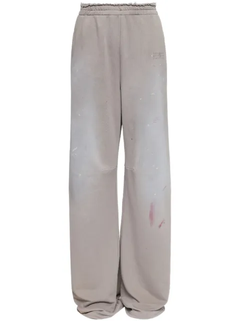 MM6 Maison Margiela paint-splatter track pants Neutrals S62KB0239M25013