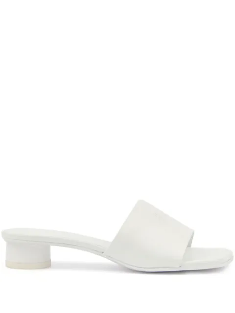 MM6 Maison Margiela numbers-motif mules White S66WP0109P3628