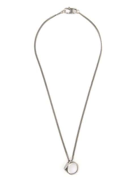 MM6 Maison Margiela Numeric ring necklace Silver SM7UU0078P7356