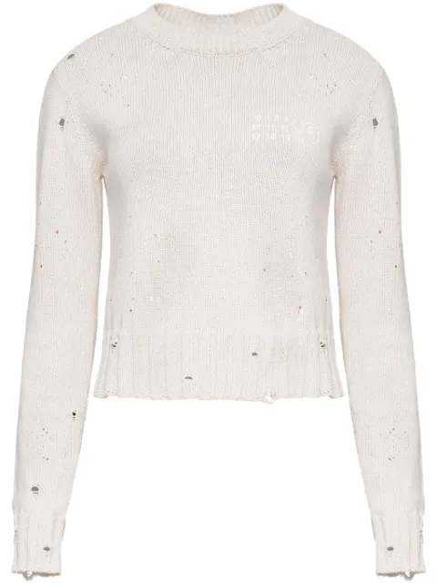 MM6 Maison Margiela crew-neck sweater Neutrals S62HL0034M13123