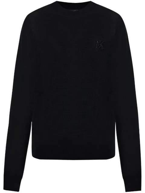 AMIRI logo-embroidered cashmere sweater Black AMKNCW1039