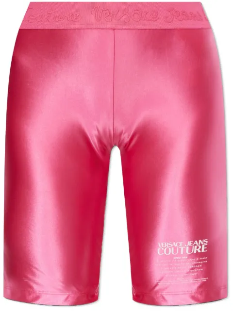 Versace Jeans Couture logo-print shorts Pink 78HAC1A6J0223