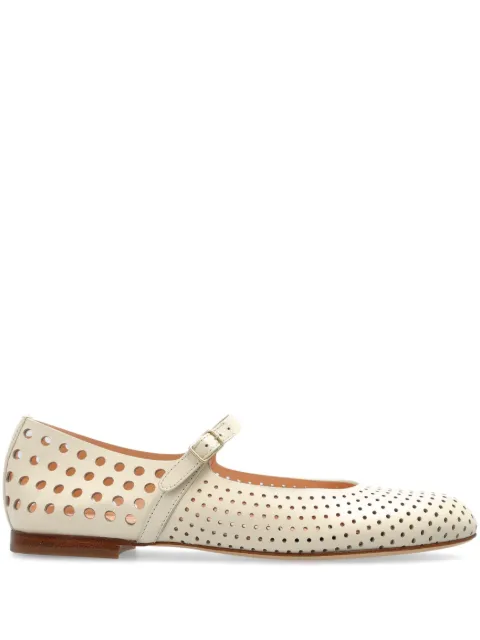 AGL perforated-design ballet flats White D544039PCSOFTY