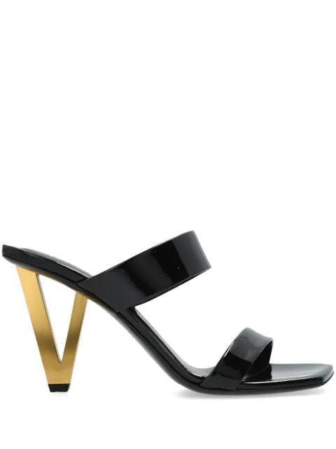 Versace V2025 patent-leather sandals Black 1019380D2VE
